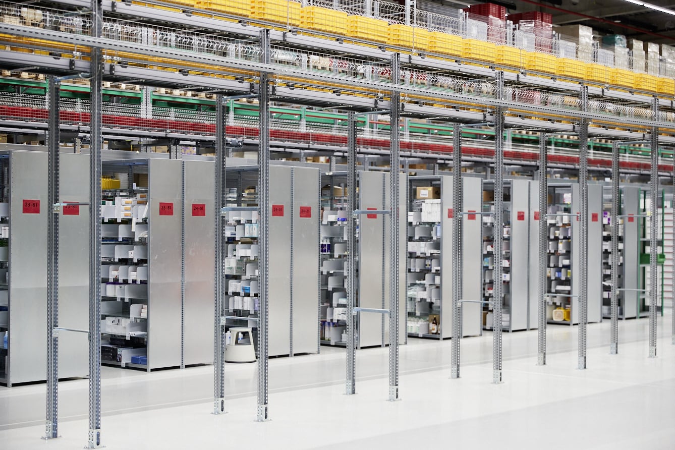 PHOENIX warehouse showcasing efficient healthcare logistics and supply chain solutions aimed at ensuring quality, enhancing patient access, and optimizing pharmaceutical services.
